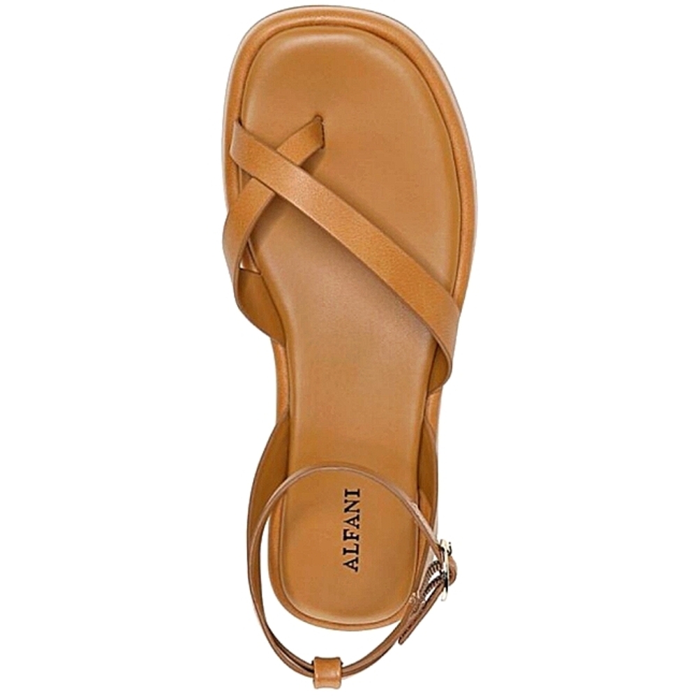 New w/Box Alfani Araa Vegan Leather Open Toe Adj Ankle Strap Padded Sandals Sz.8 - Picture 2 of 6